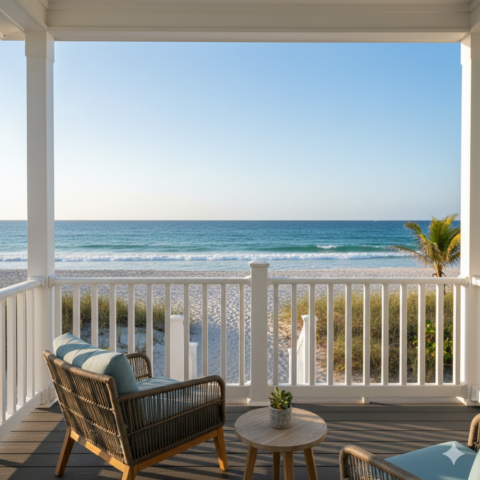 Exterior Remodel for Navarre Beach Home Rental Porch